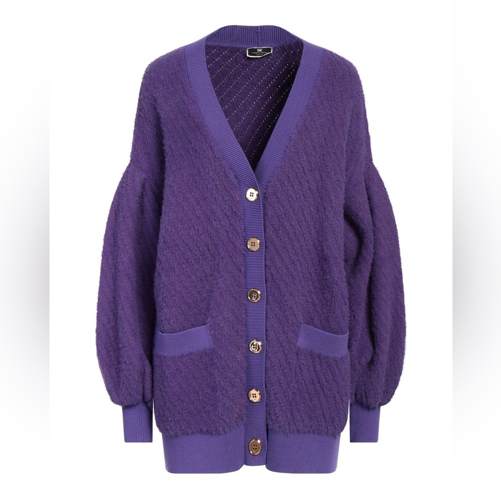 Elegant Purple Women's Cardigan